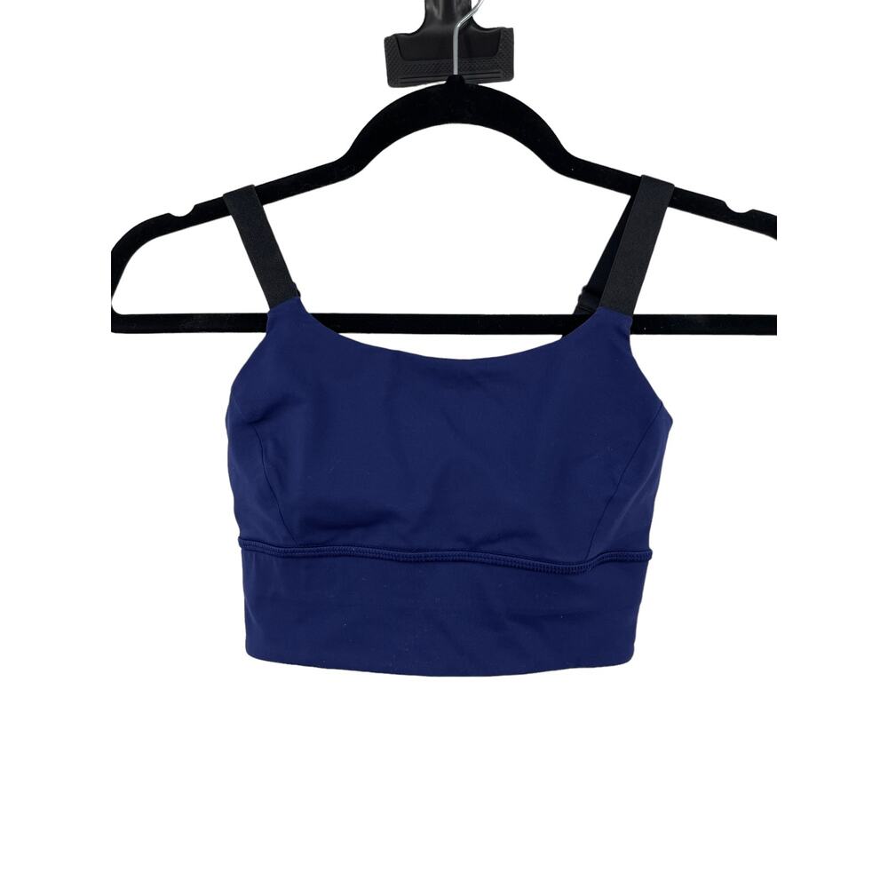 Lululemon Bra Womens 2 Sports Both Ways Hero Blue Black Convertible Longline